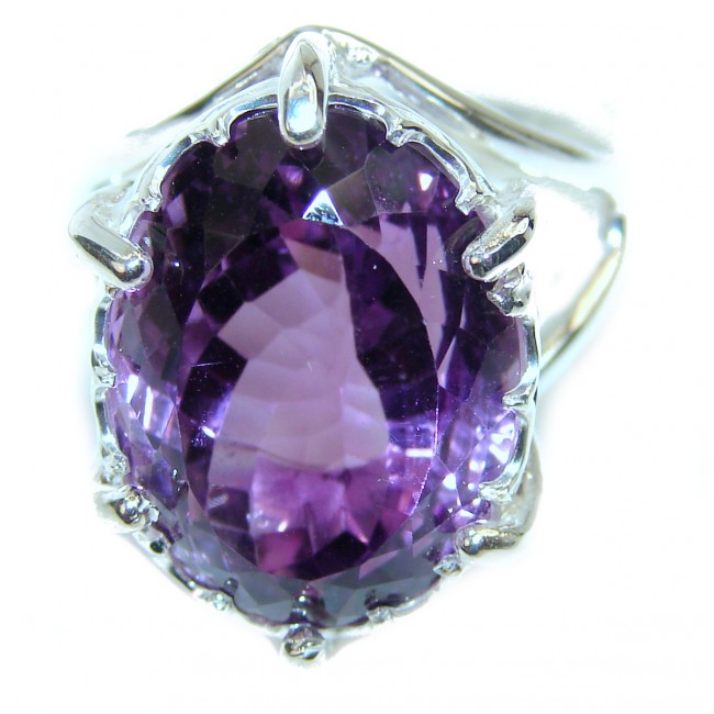 Purple Beauty 18.5 carat Amethyst .925 Sterling Silver Ring size 9 1/4