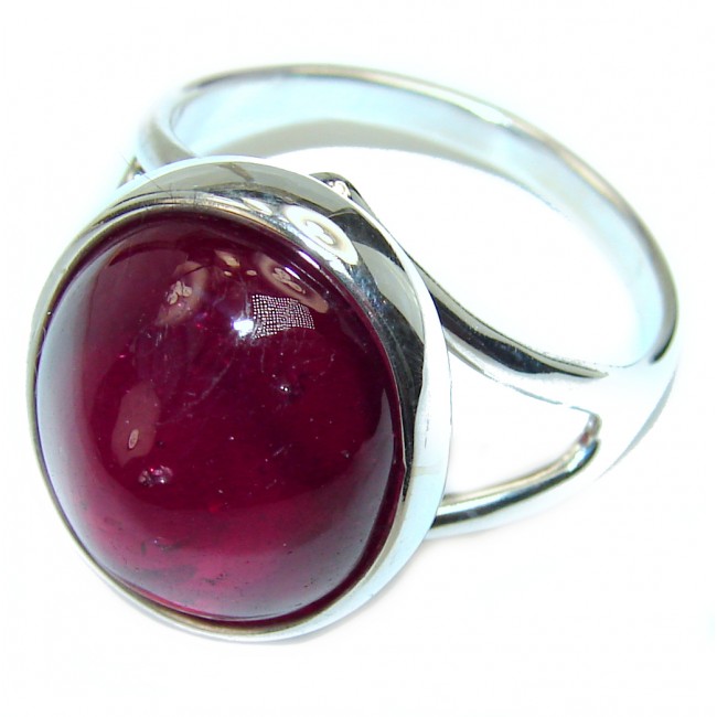 Genuine Ruby .925 Sterling Silver handmade Cocktail Ring s. 10