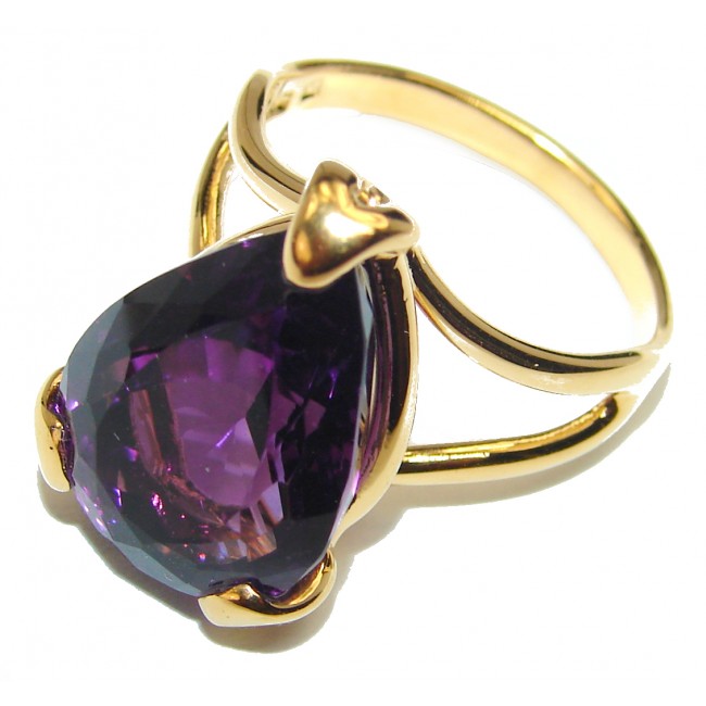 Purple Beauty 14.5 carat Amethyst .925 Sterling Silver Ring size 8 3/4