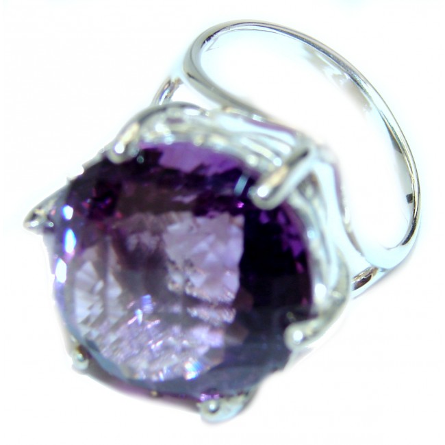 Purple Beauty 32.5 carat authentic Amethyst .925 Sterling Silver Ring size 8