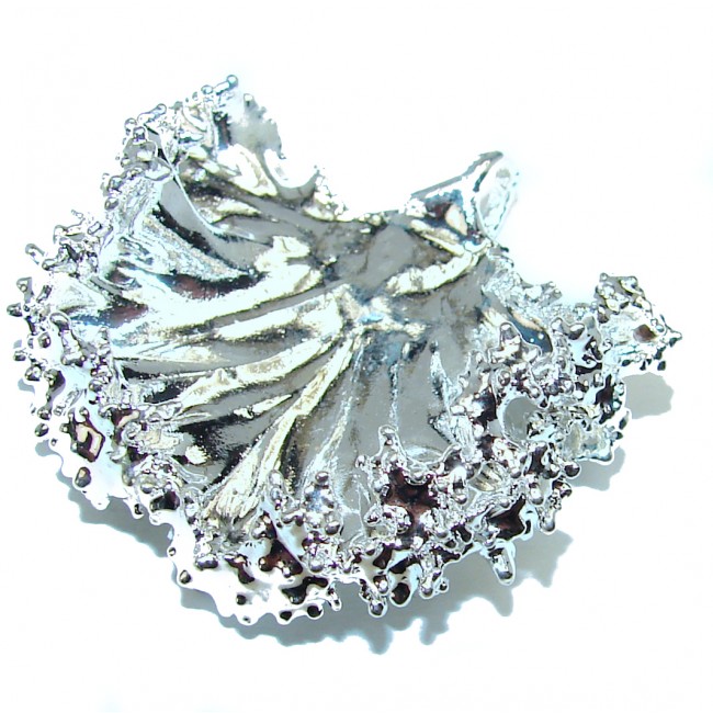 Real LEAF dipped in .925 Sterling Silver handmade Pendant