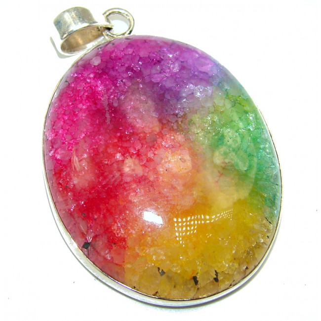 Artisan Design Rainbow quartz .925 Sterling Silver pendant