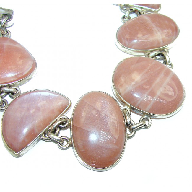 Top Quality Pink Opal .925 Sterling Silver handmade Bracelet