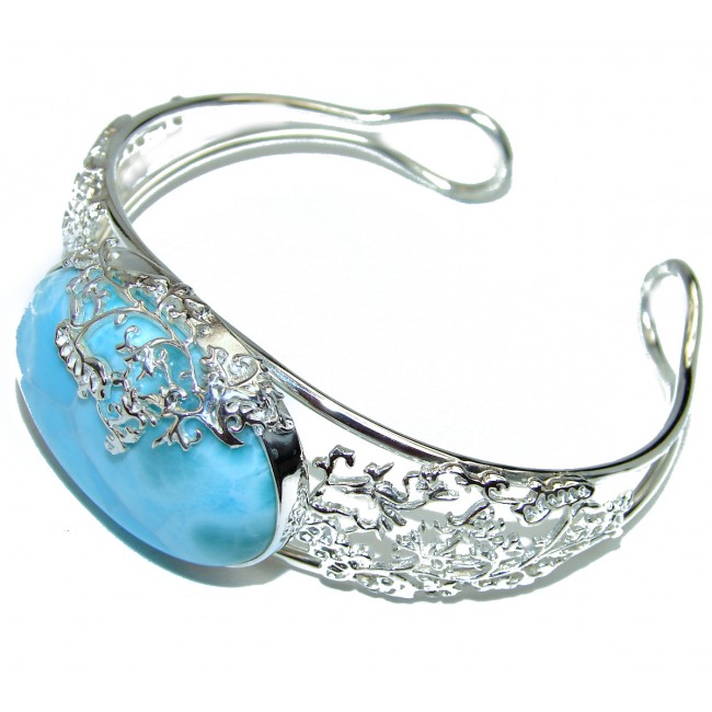 A Blue Melody Best quality Caribbean Larimar .925 Sterling Silver handcrafted Bracelet