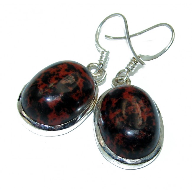 Just Perfect Red Obsidian .925 Sterling Silver HANDCRAFTED earrings