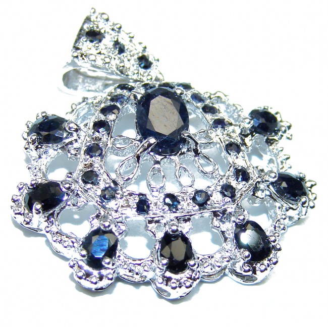 Blue Sapphire .925 Sterling Silver Pendant