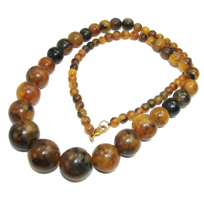 106.9 grams Rare and Unusual Botswana Agate Beads NECKLACE