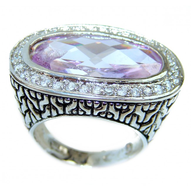 Purple Beauty 12.5 carat Amethyst .925 Sterling Silver Ring size 5