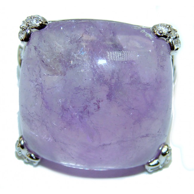 Purple Beauty 30.5 carat authentic Amethyst .925 Sterling Silver Ring size 11