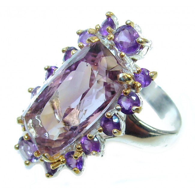 Incredible Ametrine .925 Sterling Silver handcrafted Ring s. 9
