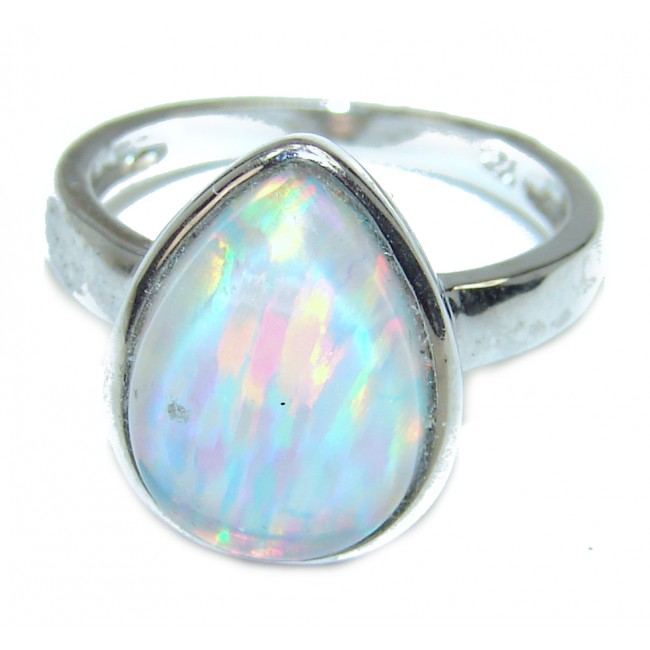 Australian Doublet Opal .925 Sterling Silver handcrafted ring size 6 1/4