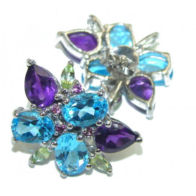 Blue Perfection Swiss Blue Topaz .925 Sterling Silver earrings