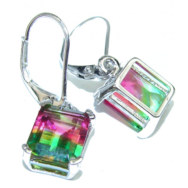 Authentic Tourmaline .925 Sterling Silver handcrafted earrings