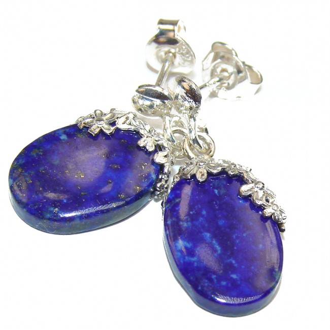 Gorgeous Lapis Lazuli .925 Sterling Silver handcrafted earrings