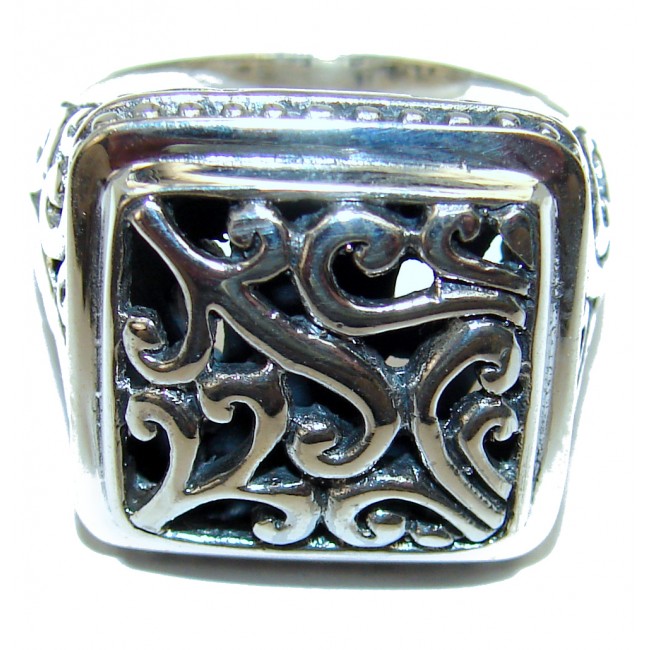 Bali made Solid .925 Sterling Silver handcrafted Ring s. 9