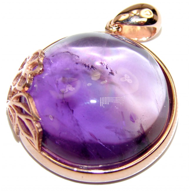 Lilac Dream spectacular 28.5ct Amethyst 18K Gold over .925 Sterling Silver handcrafted pendant