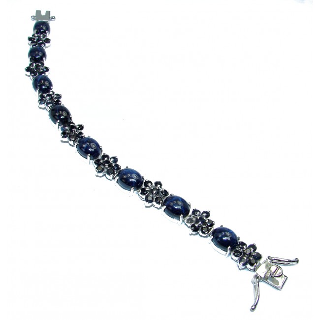 Magnificent Authentic Sapphire .925 Sterling Silver handcrafted Bracelet