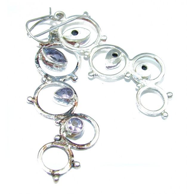 Sublime Amethyst .925 Sterling Silver handmade earrings