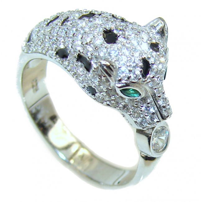 Panther .925 Sterling Silver handcrafted Statement Ring size 6