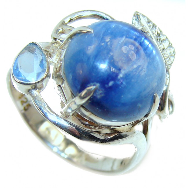 Authentic African Kyanite .925 Sterling Silver handmade Ring s. 7 3/4