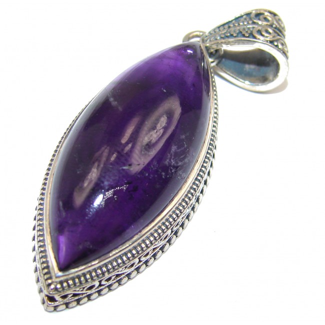 Authyentic spectacular 28.5ct Amethyst .925 Sterling Silver handcrafted pendant