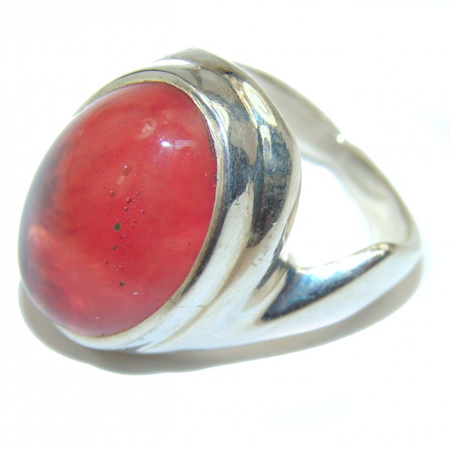 Amazing Pink Calcite .925 Sterling Silver Ring s. 7 1/4