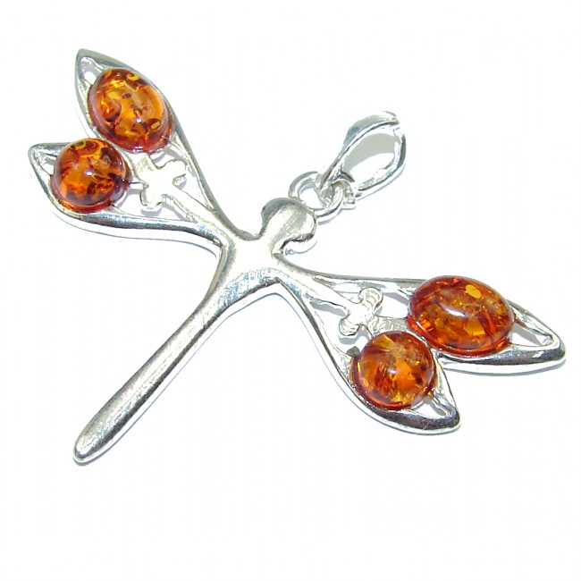 Polish Amber .925 Sterling Silver handcrafted Pendant