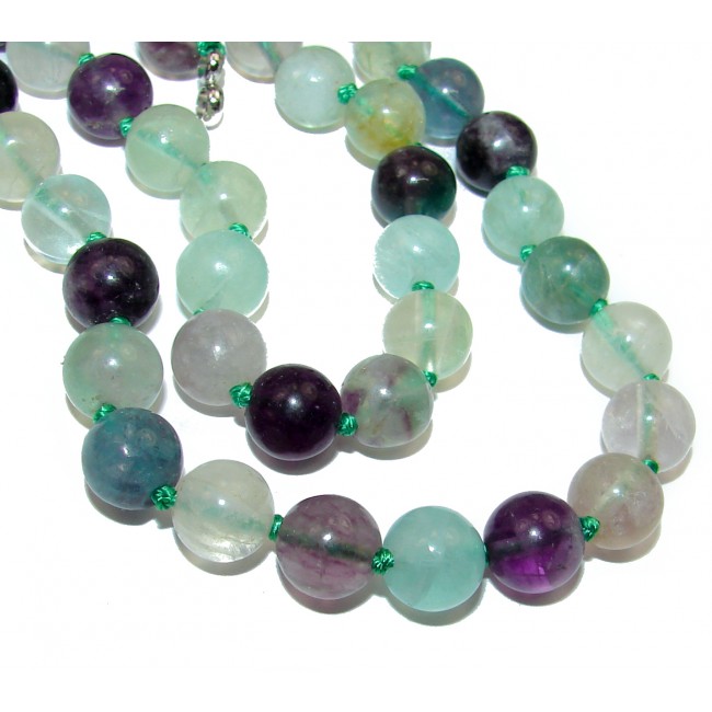 50.2 grams Rare Unusual Natural Fluorite Beads NECKLACE