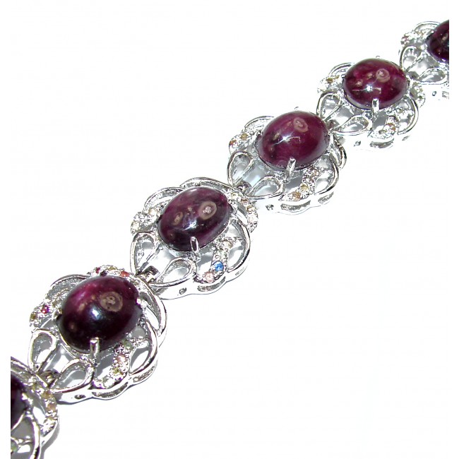Authentic Red Ruby .925 Sterling Silver handcrafted Bracelet