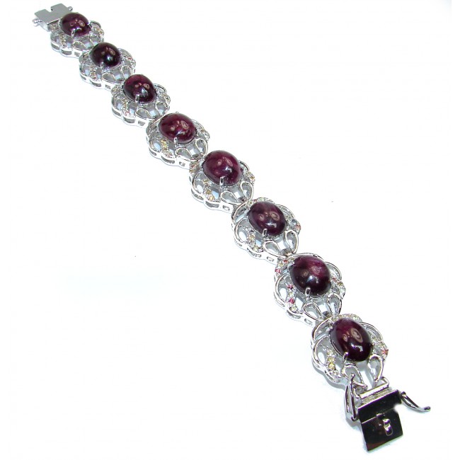 Authentic Red Ruby .925 Sterling Silver handcrafted Bracelet