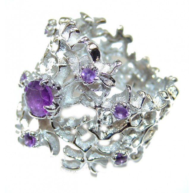 Purple Reef Amethyst .925 Sterling Silver Ring size 6