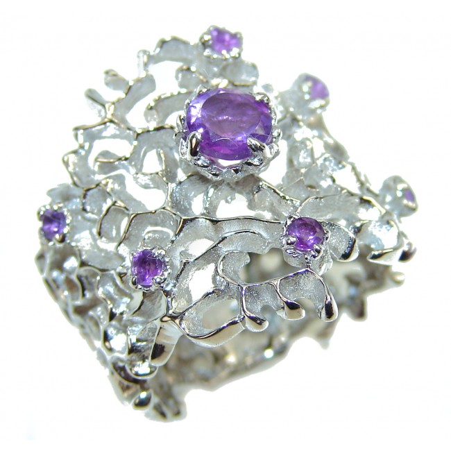 Purple Reef Amethyst .925 Sterling Silver Ring size 6