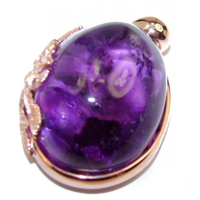 Truly spectacular 39.5ct Amethyst 18K Gold over .925 Sterling Silver handcrafted pendant