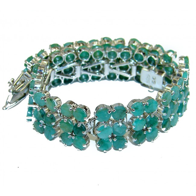 Emily authentic Emerald .3925 Sterling Silver handcrafted Bracelet