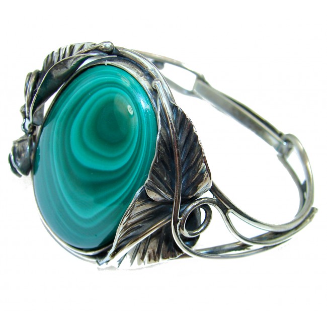 Incredible authentic Egyptian Malachite .925 Sterling Silver handcrafted Bracelet