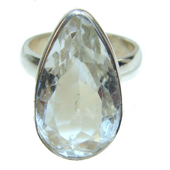 Best quality Green Amethyst .925 Sterling Silver handcrafted Ring Size 9