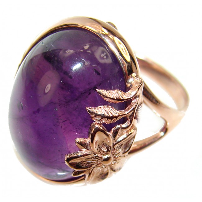 Purple Beauty authentic Amethyst 18k Gold over .925 Sterling Silver Ring size 8 3/4