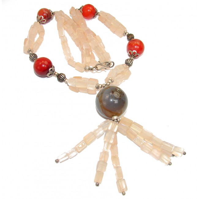 Sublime Multicolor Calcite Sterling Silver handmade Necklace