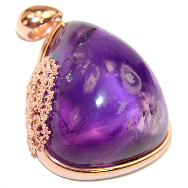 Lilac Dream spectacular 32.5ct Amethyst 18K Gold over .925 Sterling Silver handcrafted pendant