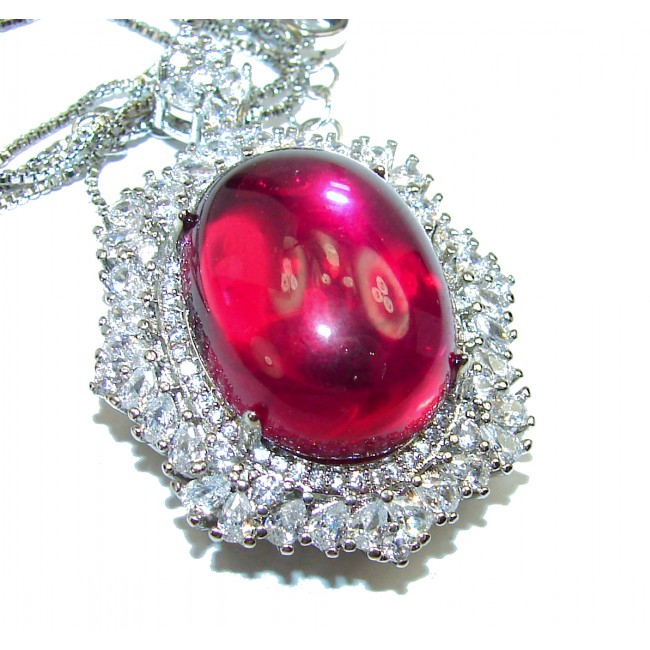 Spectacular Ruby .925 Sterling Silver handmade Necklace