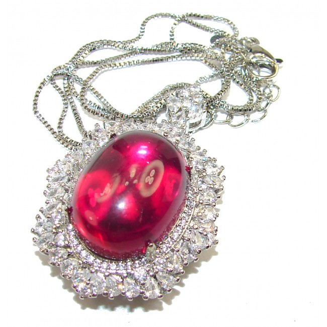 Spectacular Ruby .925 Sterling Silver handmade Necklace