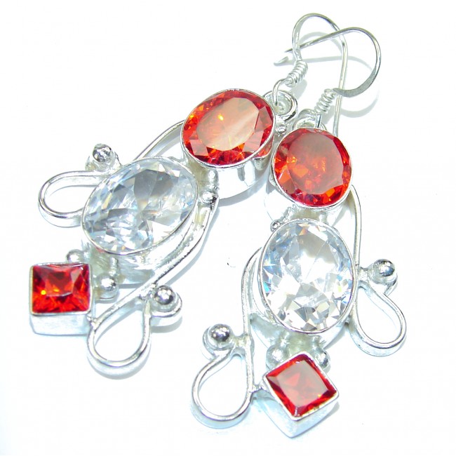 Topaz .925 Sterling Silver handcrafted earrings