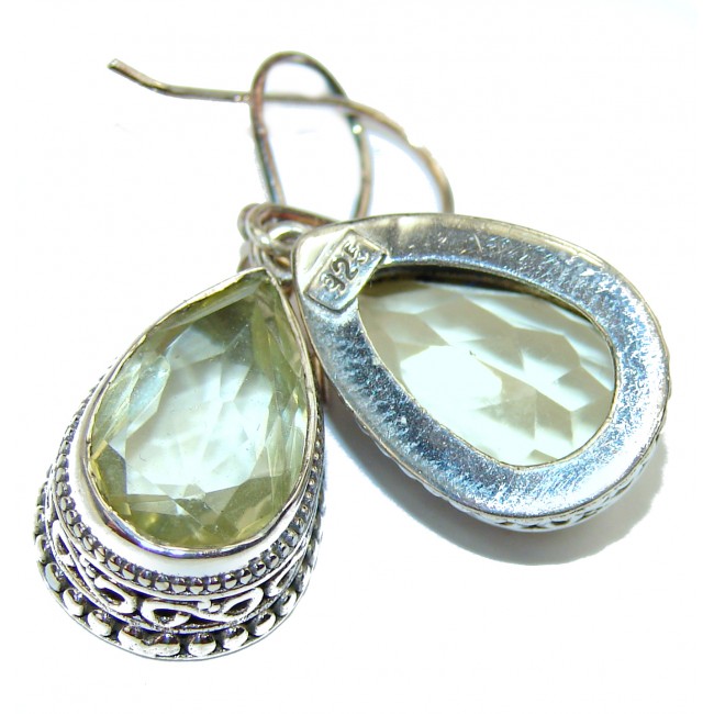 Natural Citrine .925 Sterling Silver handmade earrings