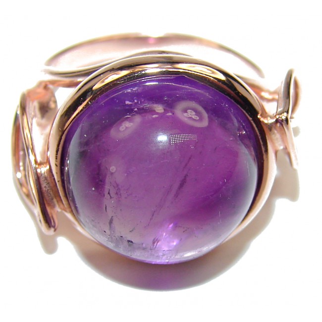 Purple Beauty authentic Amethyst 18k Gold over .925 Sterling Silver Ring size 8