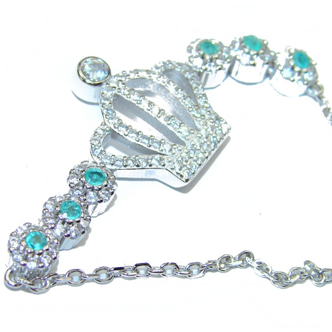 Princess authentic Emerald .925 Sterling Silver handcrafted Bracelet