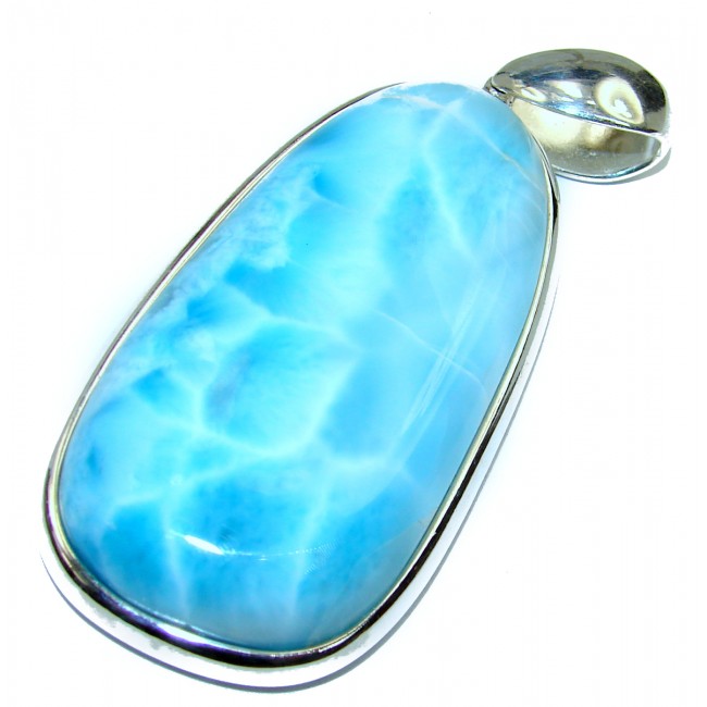 Crystal Lagoon 55.5 grams Amazing quality Larimar .925 Sterling Silver handmade pendant