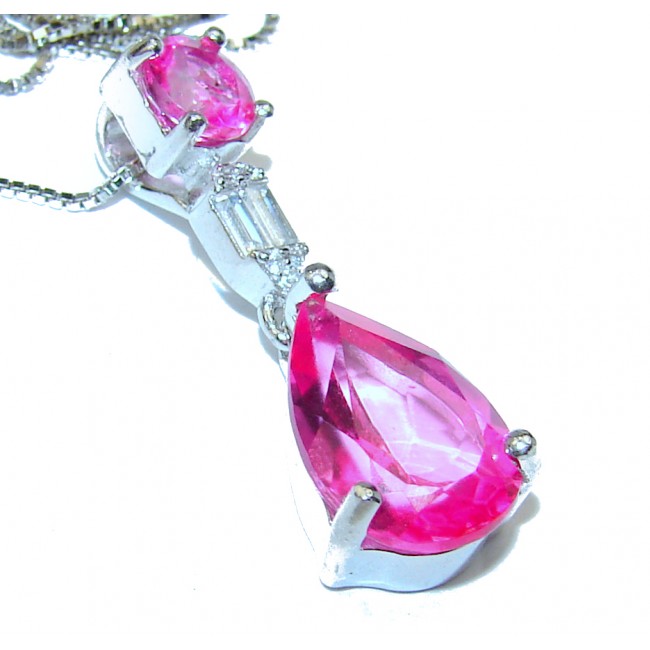 Pink Opal Topaz .925 Sterling Silver handmade Necklace