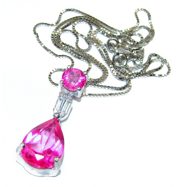 Pink Opal Topaz .925 Sterling Silver handmade Necklace