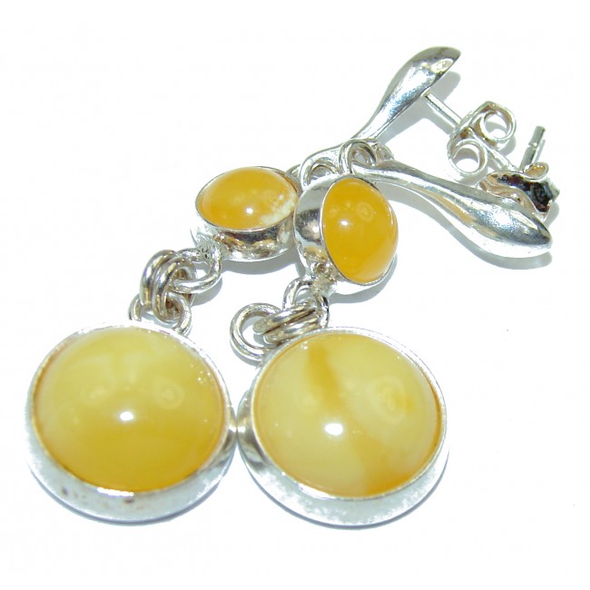 Baltic Polish Amber .925 Sterling Silver handcrafted earrings