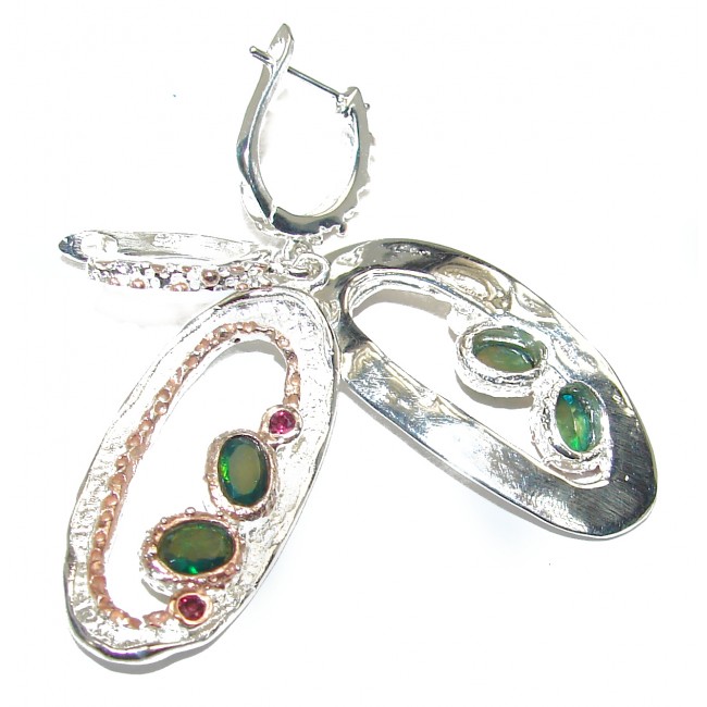 My Passion Authentic Peridot 14K Gold over .925 Sterling Silver handcrafted earrings